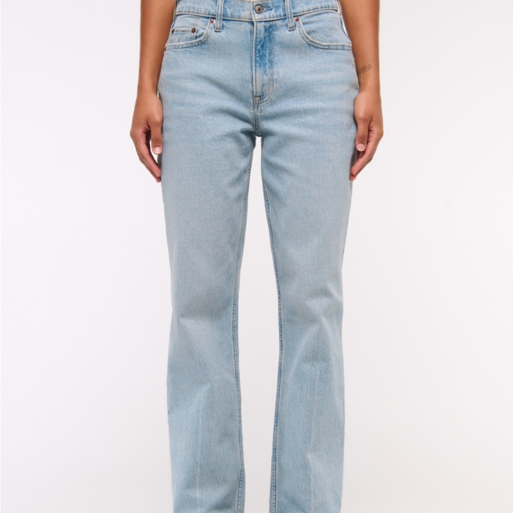 Abercrombie & Fitch Light Blue Baggy Low Rise Jean